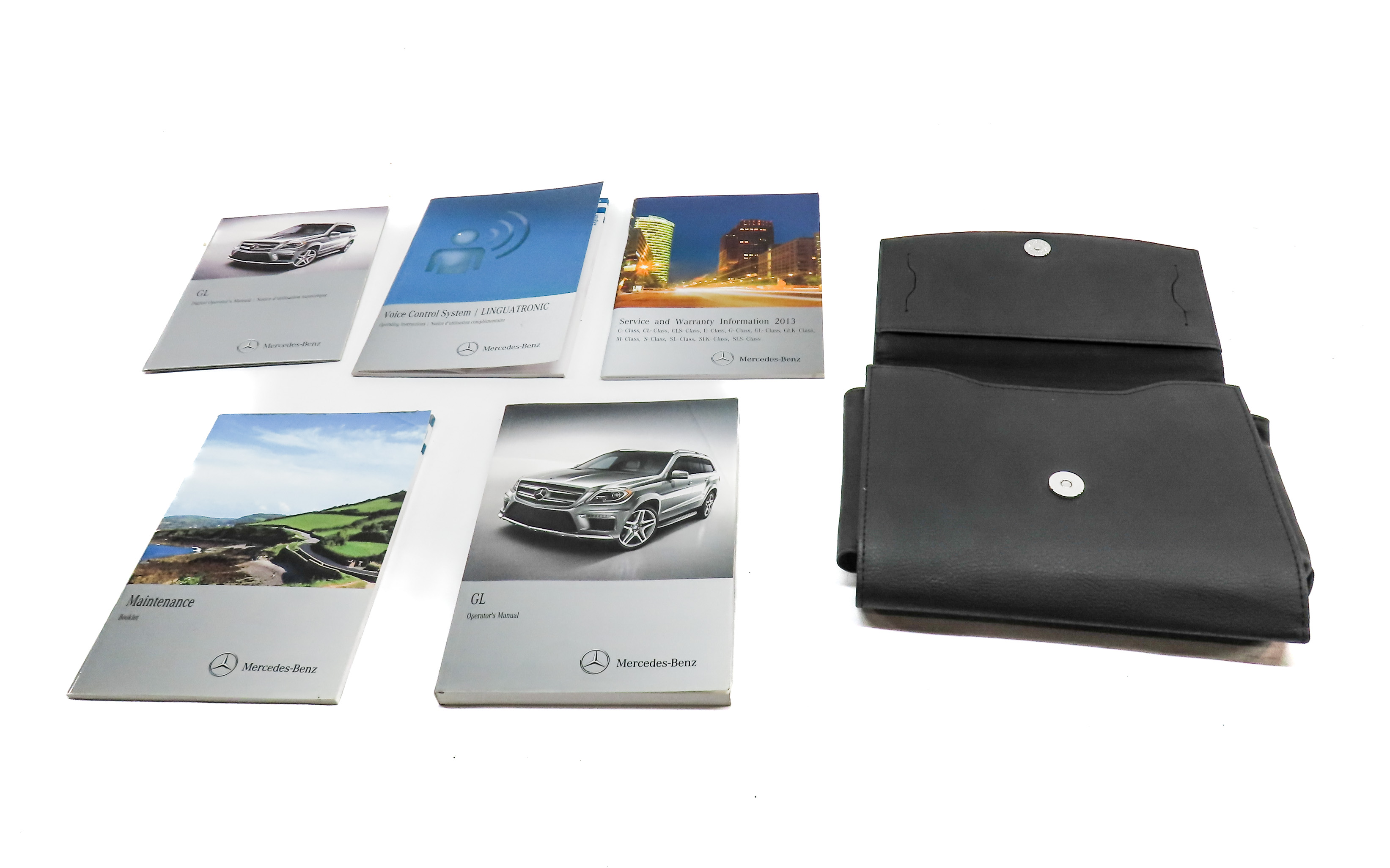 2013 MERCEDES GL350 (X166) 3.0L DIESEL (OM642) ENGINE OWNERS MANUAL SET w/ CASE — exact item pictured